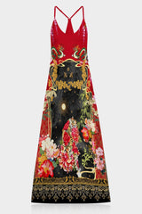 Animal Print Long Camisole Dress