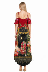 Animal Print Red High Low Dresses