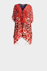 Animal Print Short Kaftan Dress
