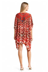 Animal Print Short Kaftan Dress