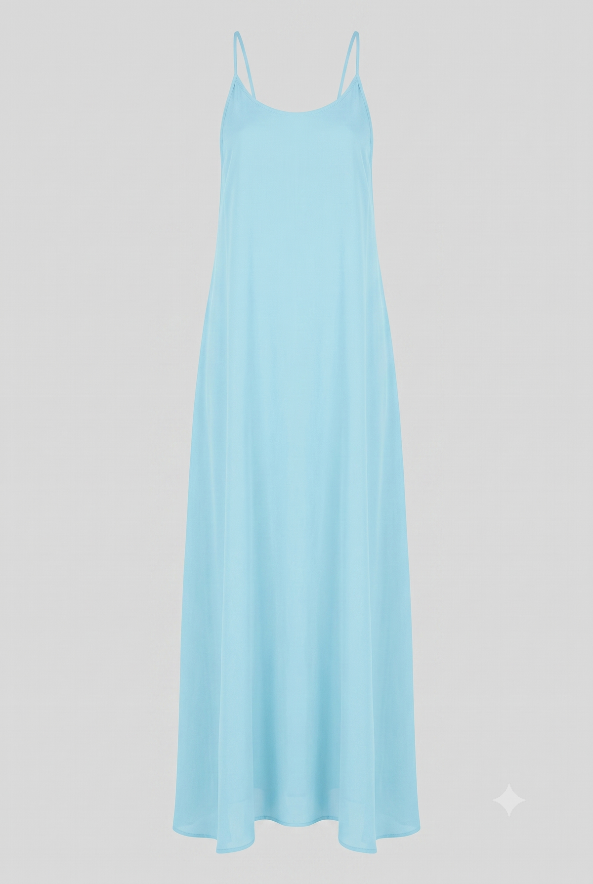 Aqua Blue Long Camisole Dress