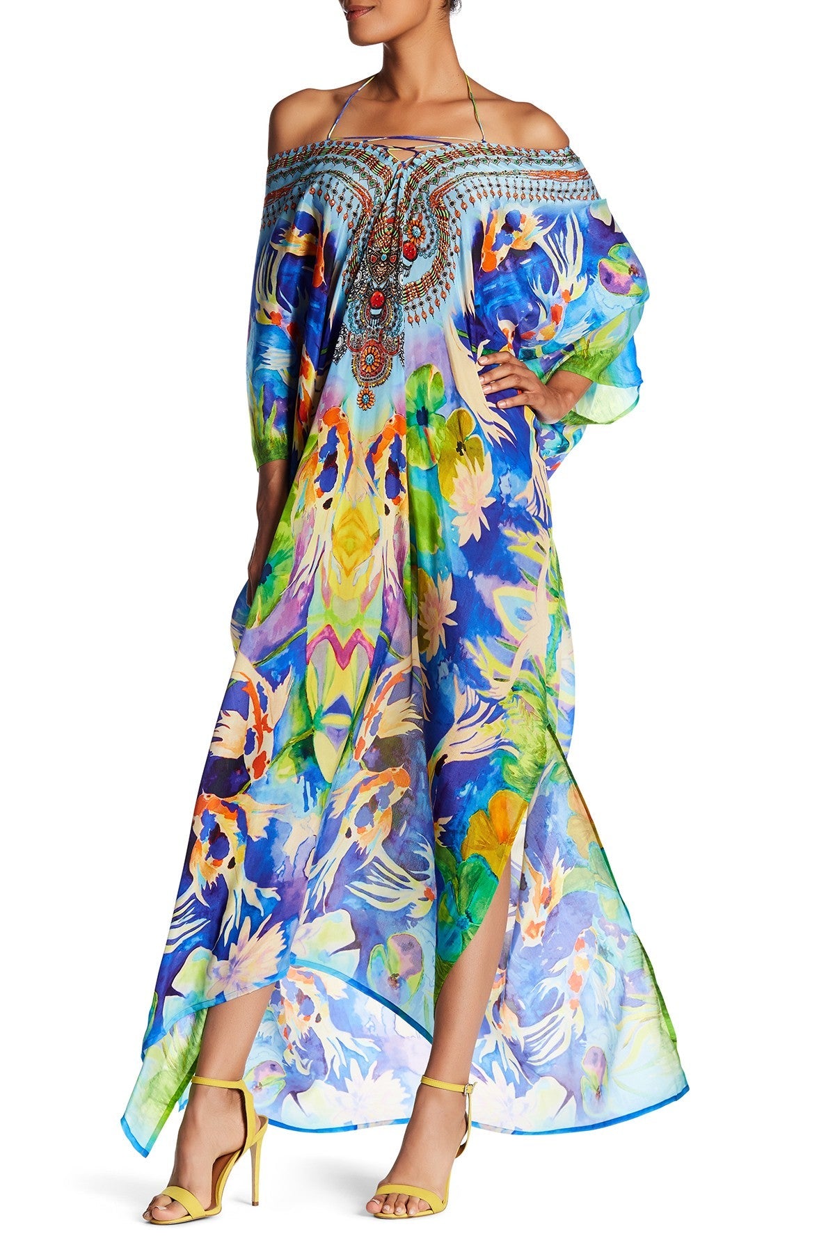 Blue Kaftan Vacation Outfits Women