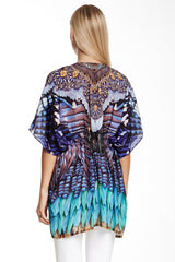 Blue Front Open Kaftan