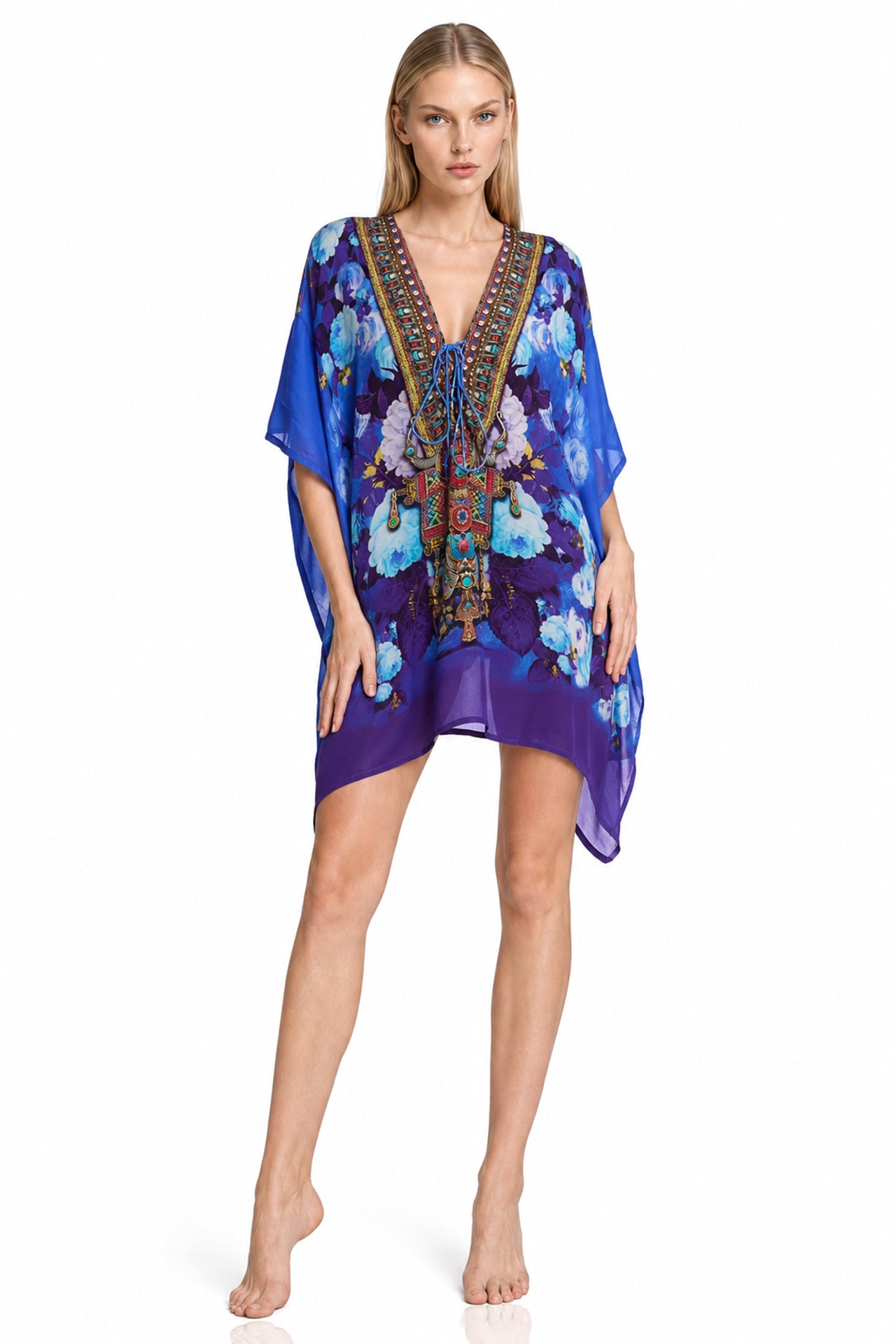 Blue Luxury Kaftan Dress