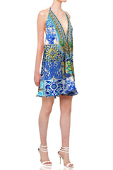 Blue Short Cocktail Dress