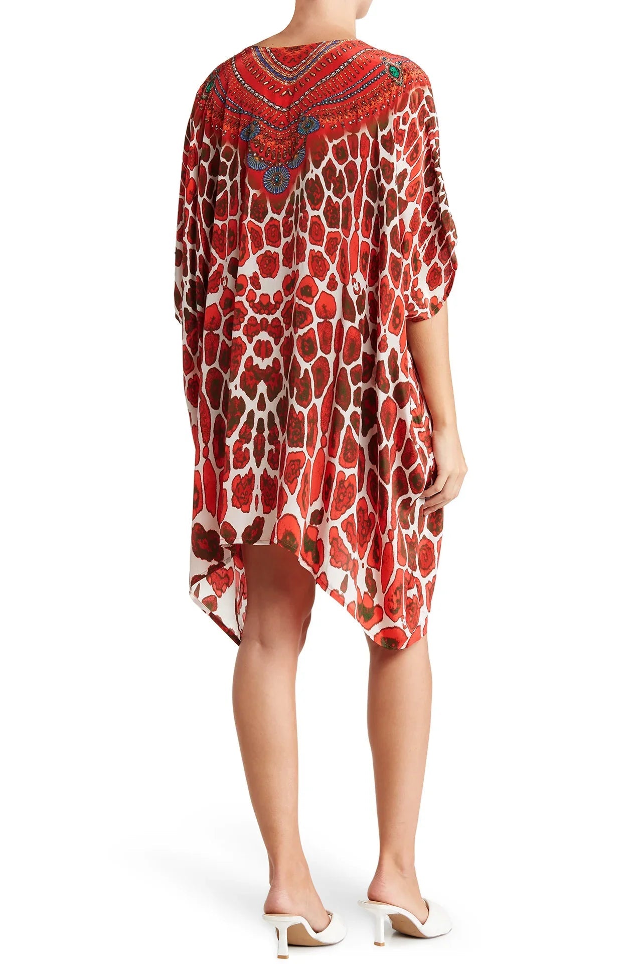 Animal Print Short Kaftan Dress