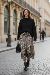 Animal Print Summer Skirts Knee Length