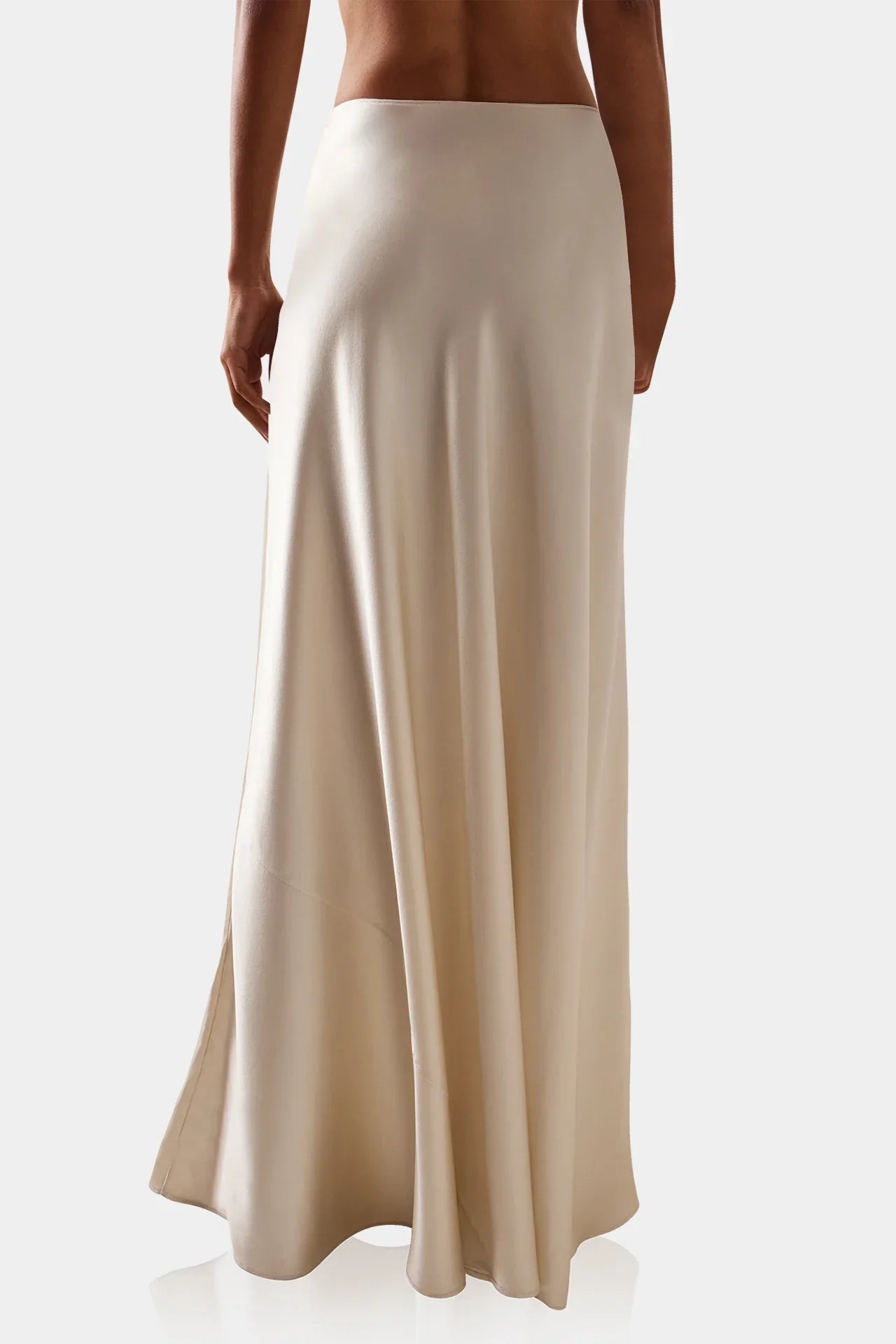 Beige Antonia Long Evening Skirts