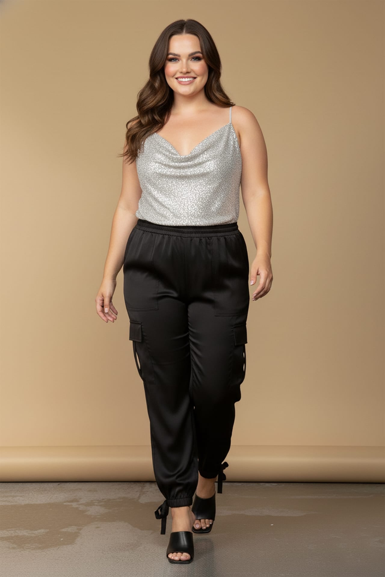 Black Jogger Pants for Women with High Waist Fit