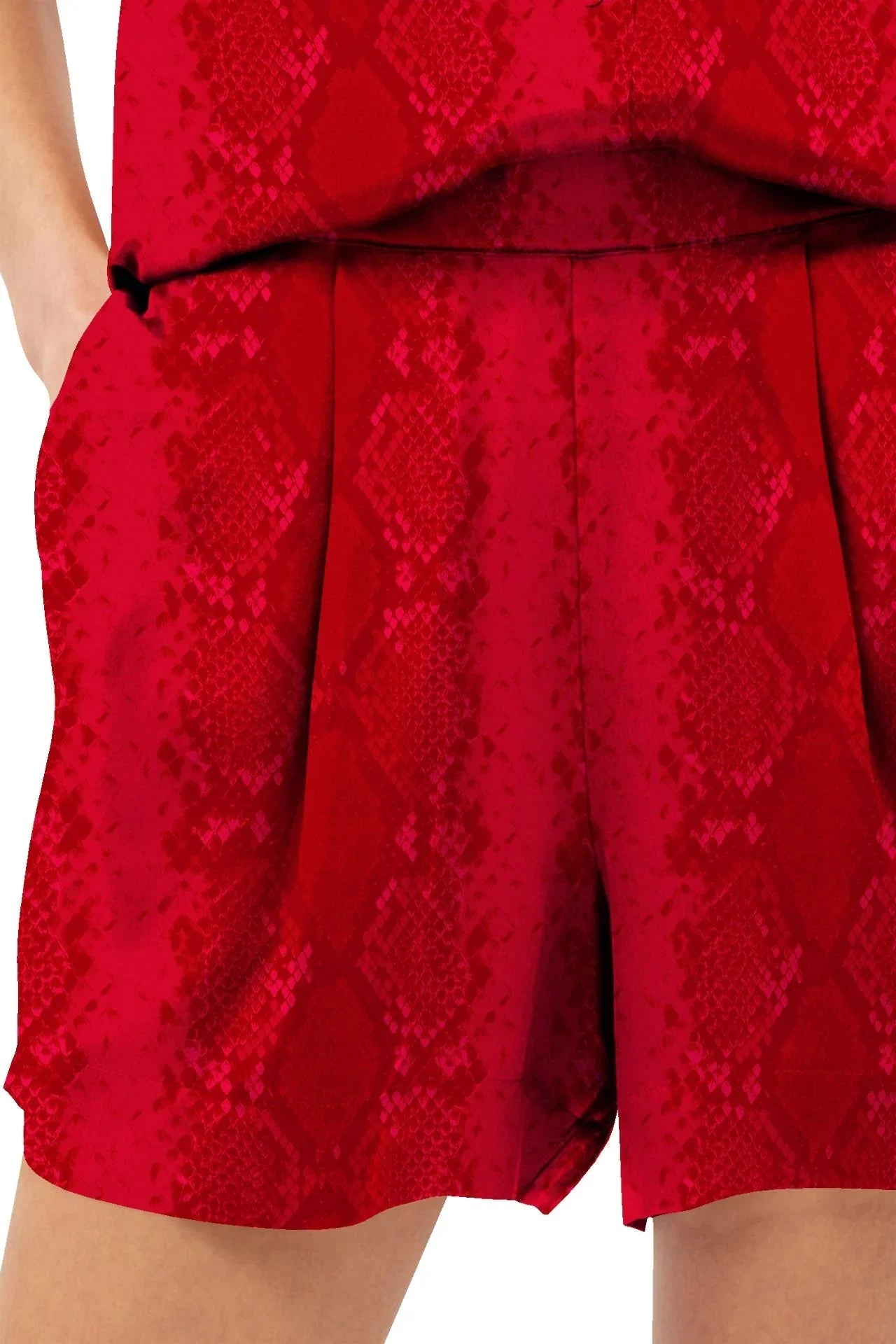 Blood Stone Shorts Made With Cupro