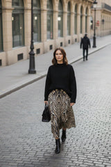 Animal Print Summer Skirts Knee Length