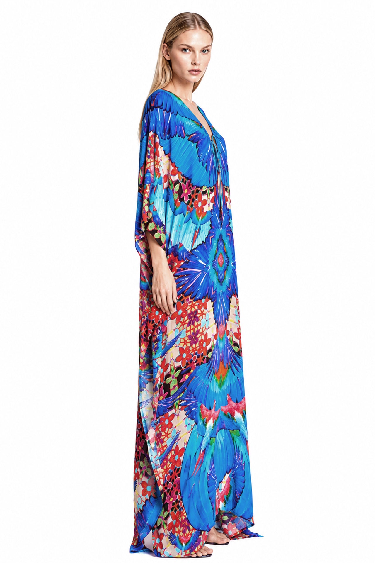 Blue Long Kaftan Convertible
