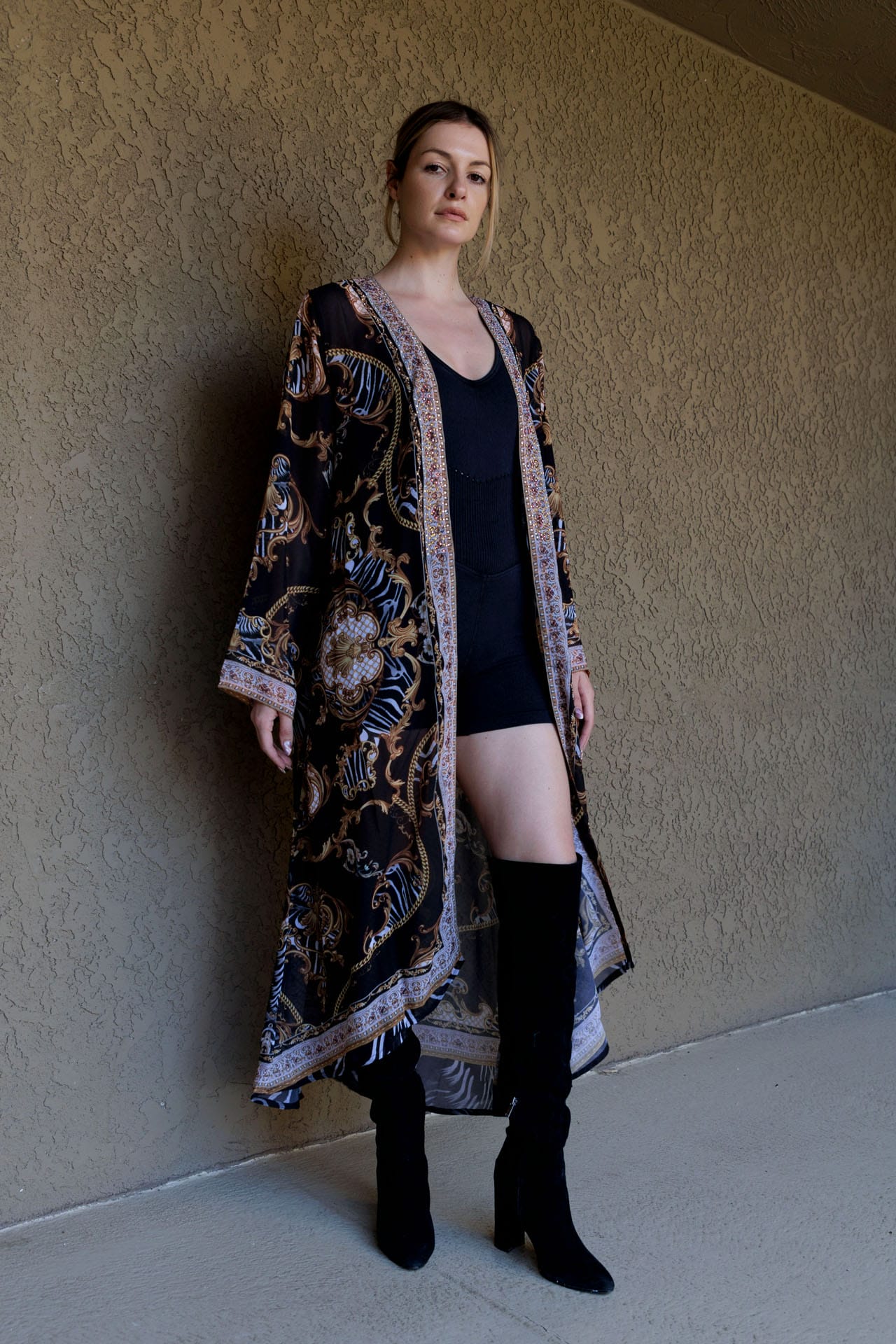 Black Designer Swimsuit Cover Ups