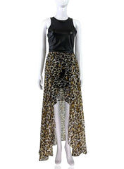 Animal Print Long Skirt