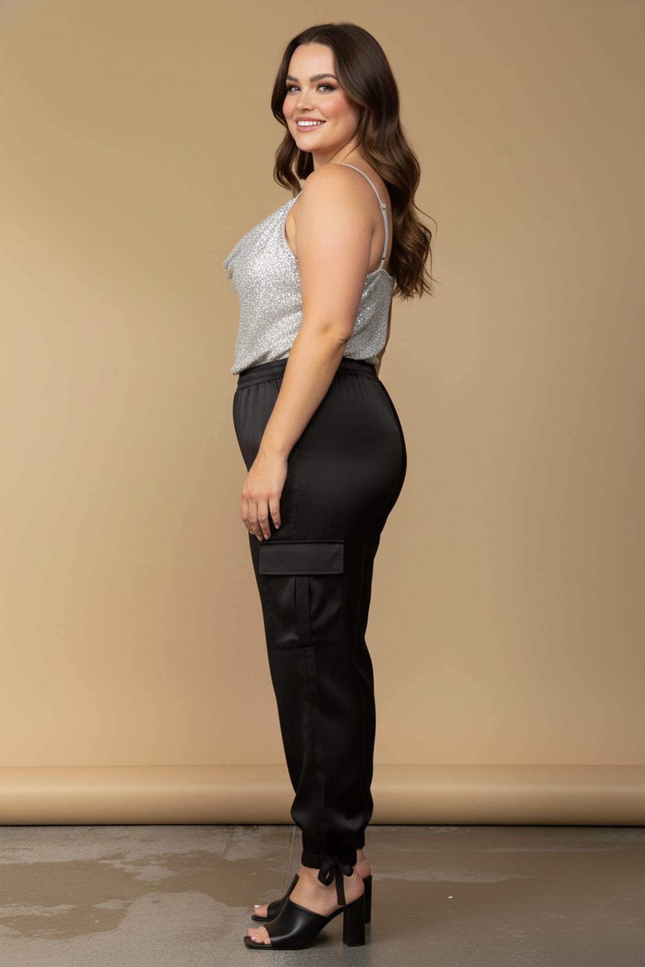 Black Jogger Pants for Women with High Waist Fit