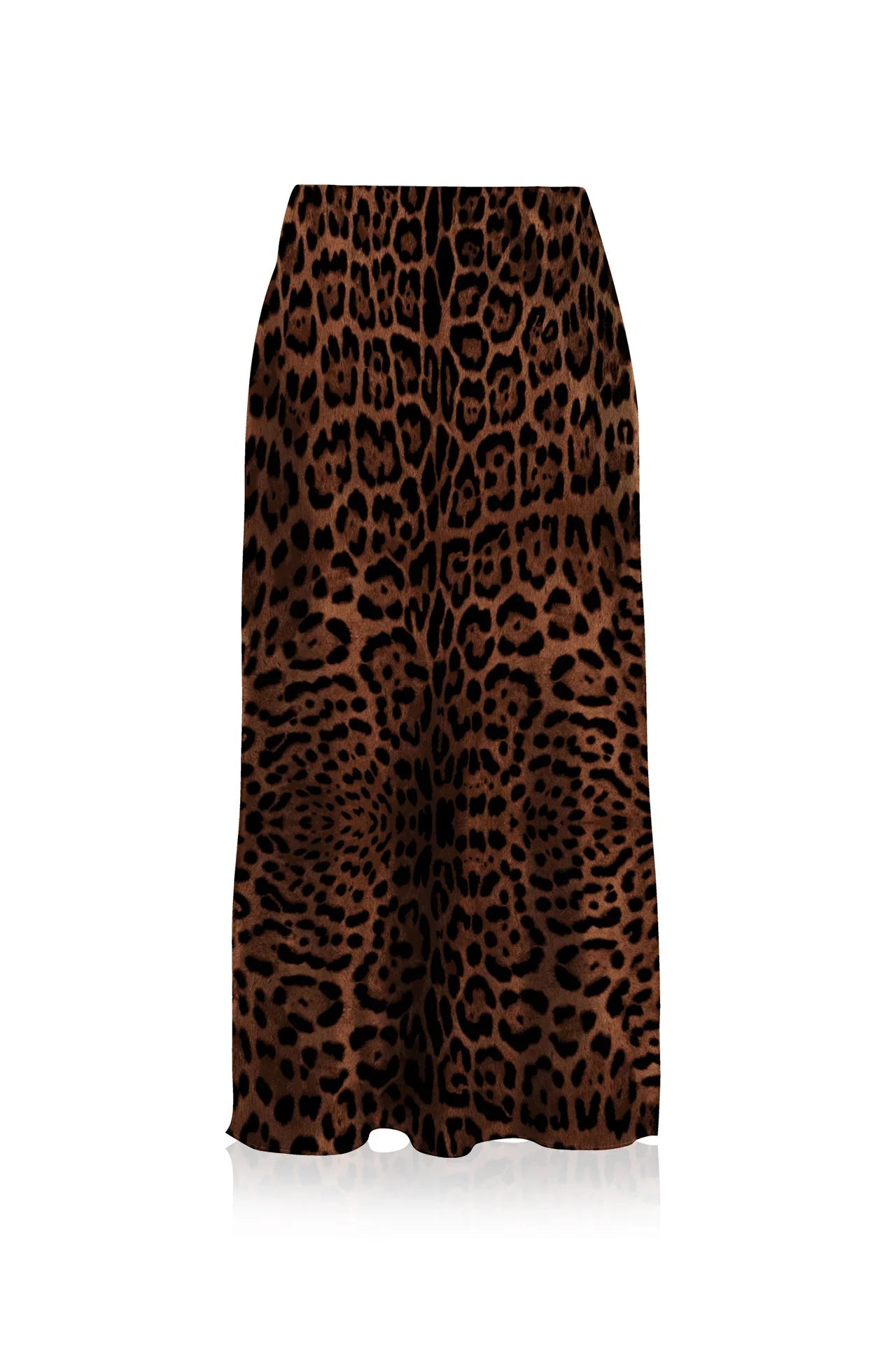 Animal Print Brown Knee Length Pencil Skirt
