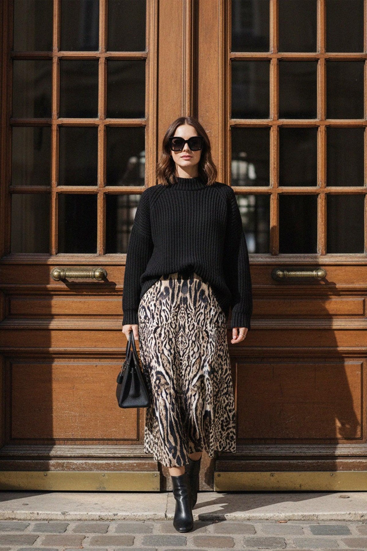 Animal Print Summer Skirts Knee Length