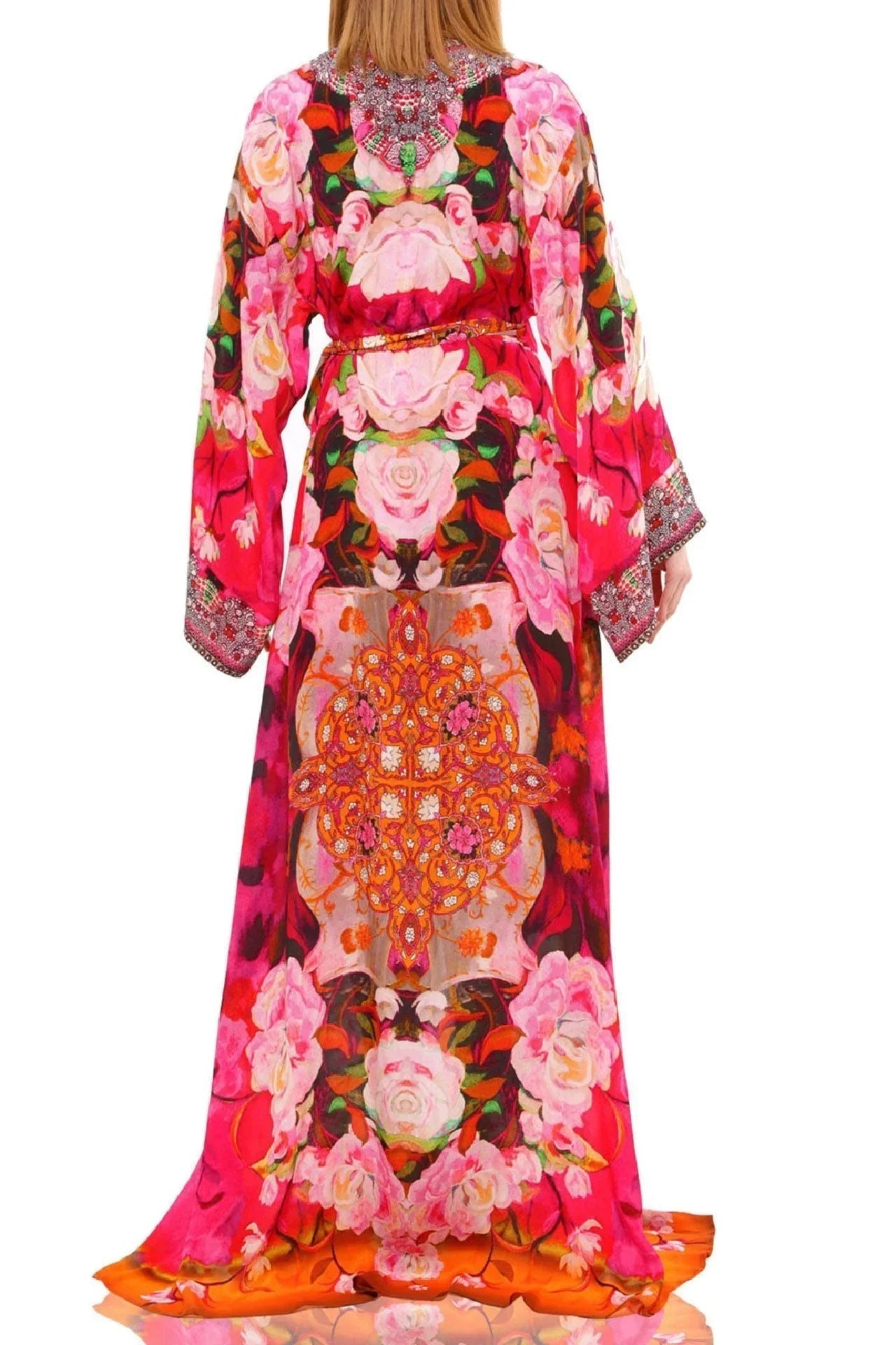 As Seen On Kyle Richards Pink Long Wrap Dress